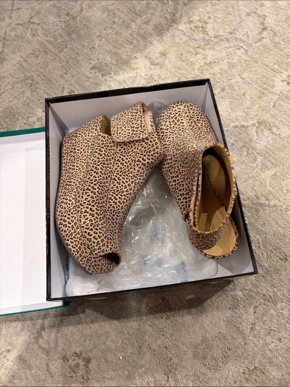 Leopard Chocolate Blu Wedges